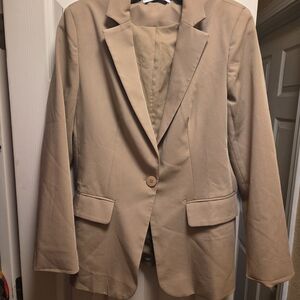 Elegant Beige Women's Blazer